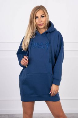Insulated sweatshirt with embroidered inscription oversize jeans