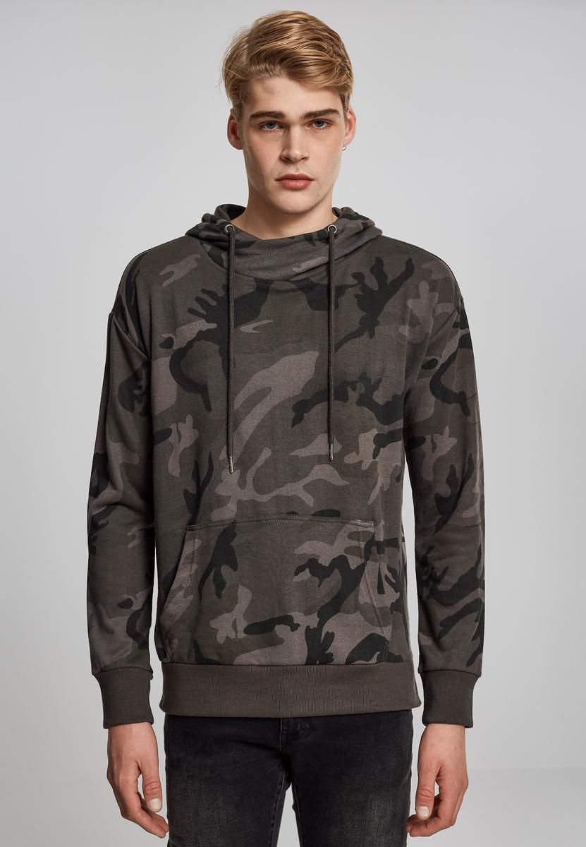 Camo High Neck Hoody Dark Camouflage