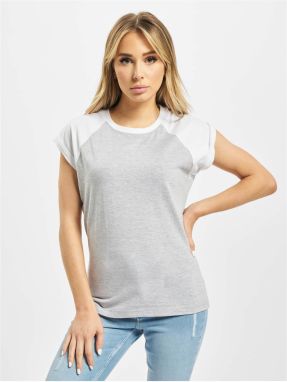 DEF T-shirt Niko light grey/white