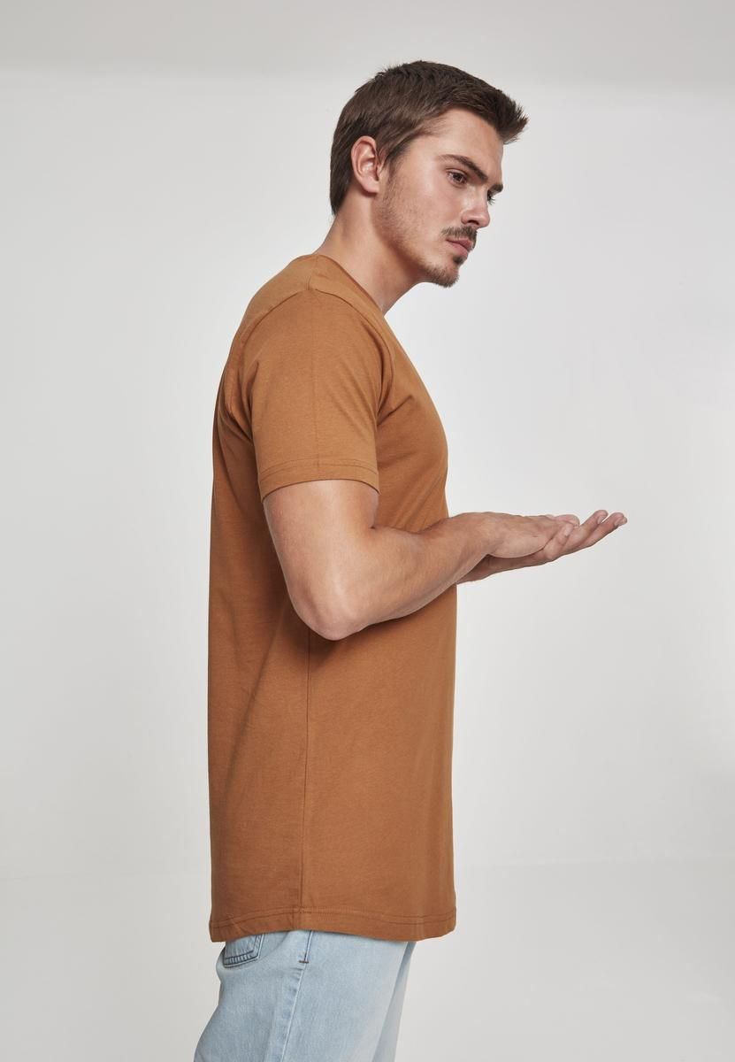 Shaped long caramel T-shirt