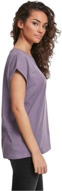 Women's T-shirt with extended shoulder powder purple