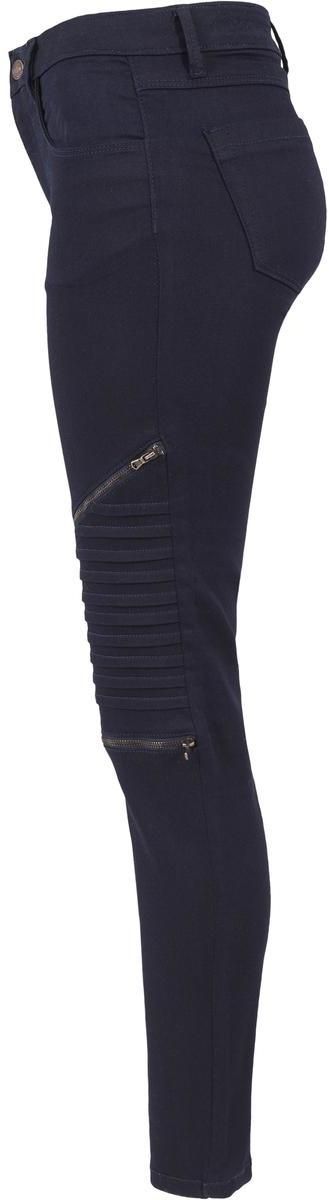 Dámske elastické cyklistické nohavice tmavý denim