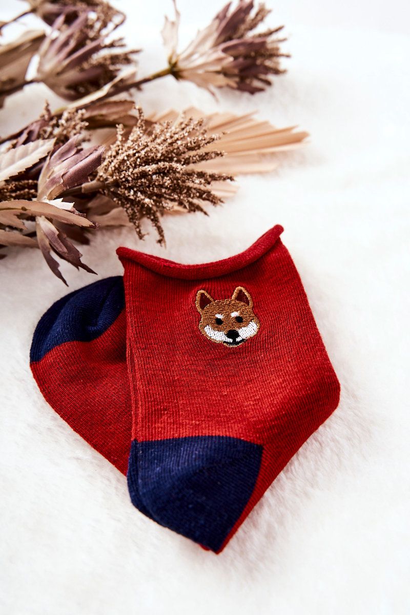 Children's non-pressure socks Red fox