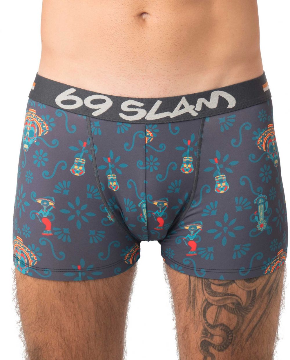 Men's Boxers 69SLAM hip day of the dead