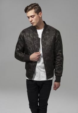 Tónová maskáčová bomber bunda tmavo olivová