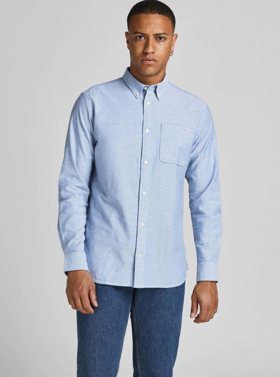 Modrá košeľa Jack & Jones Blubrook