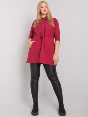 Larger burgundy long sweatshirt