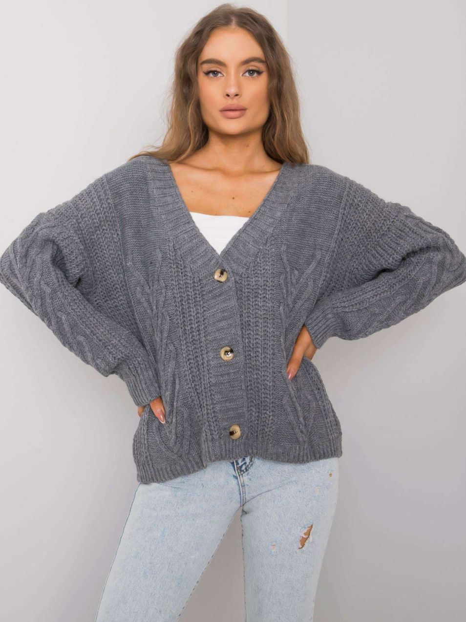 OCH BELLA Graphite oversized sweater