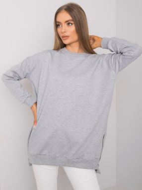 Dámska sivá melírovaná tunika so zapínaním na zips
