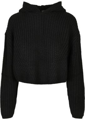 Women's Oversized Hooded Sweater - Black