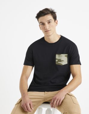 Tričká s krátkym rukávom pre mužov Celio - čierna, zelená