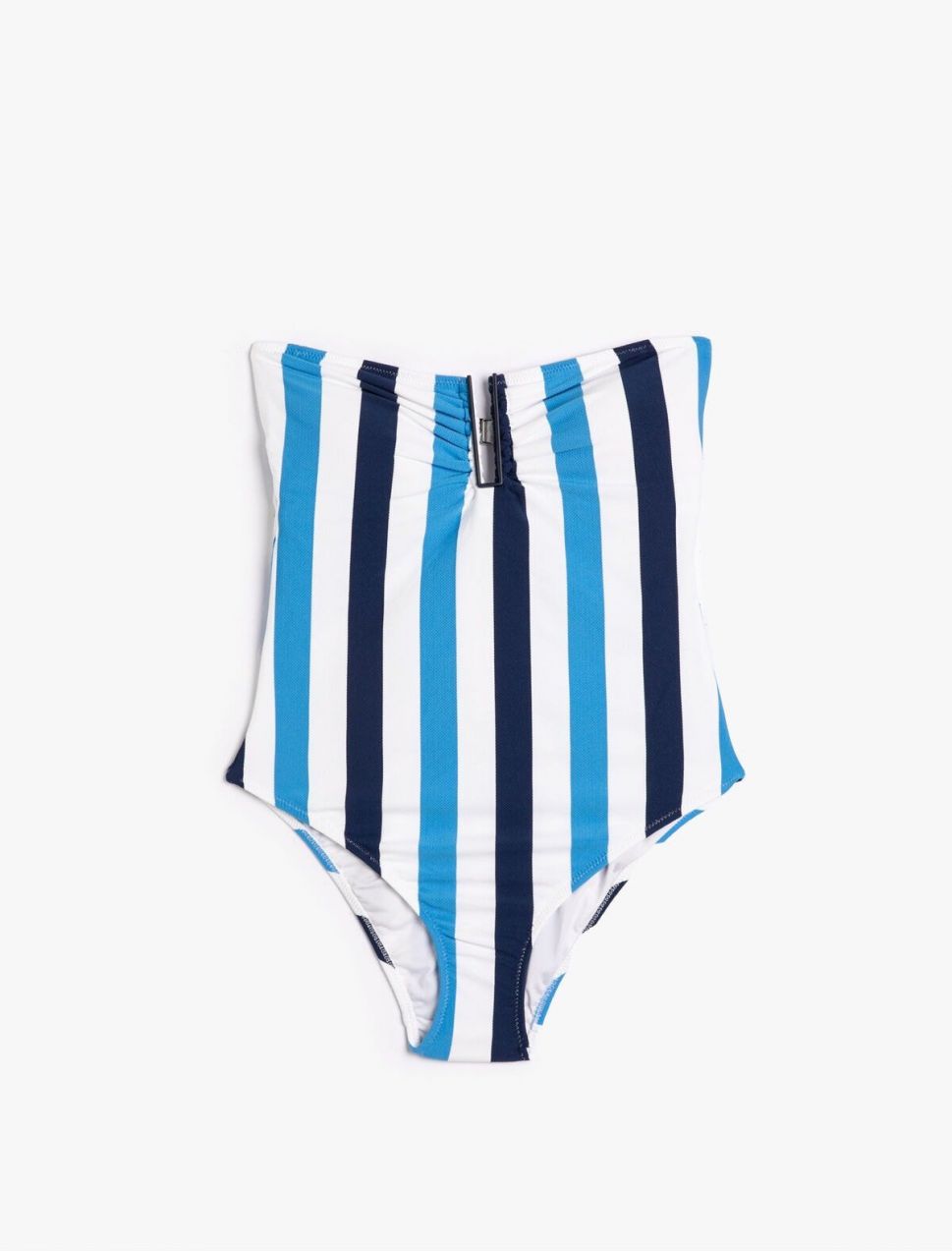 Koton Strapless Swimwear With Window Detailed Geometric Accessories.