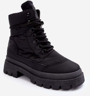 Women's Trappers Insulated Platform and Flat Heel Ankle Boots Big Star Black