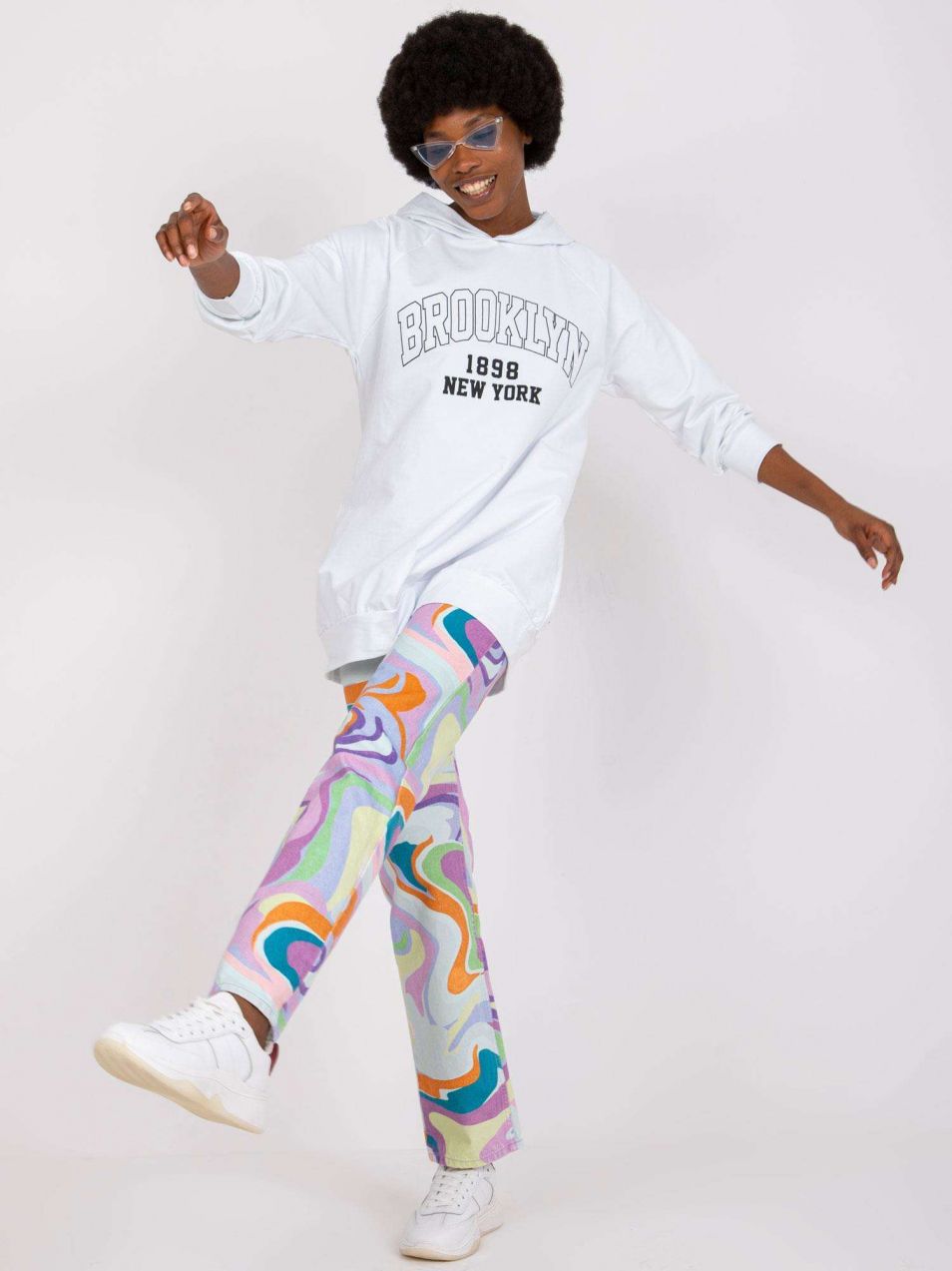 White women's hoodie Roxana
