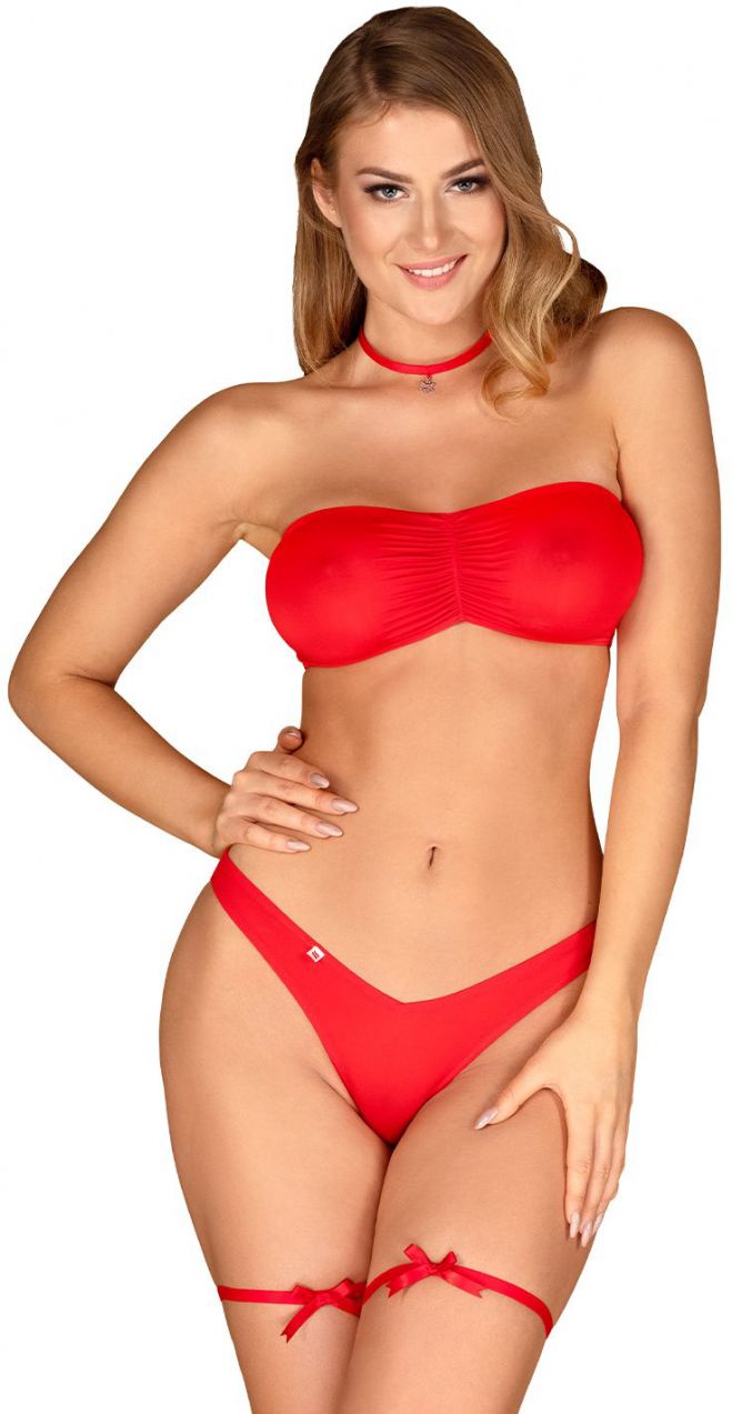 Kissmas Set + suspenders + choker for FREE! Reds
