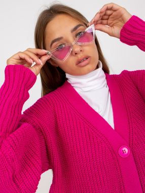 Fuchsia dlhý sveter s vreckami OH BELLA