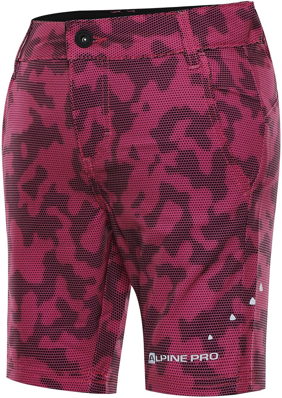 Kids quick-drying softshell shorts ALPINE PRO TRENTO 2 magenta variant PA