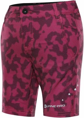 Kids quick-drying softshell shorts ALPINE PRO TRENTO 2 magenta variant PA