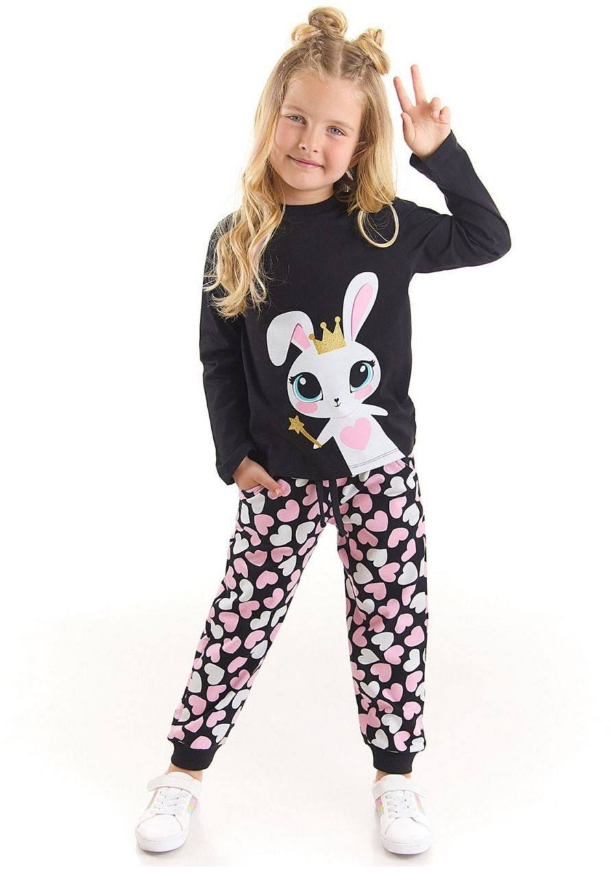 Súprava trička a nohavíc pre dievčatá Denokids Sweet Rabbit