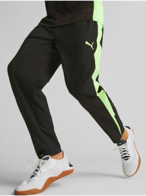 Zeleno-čierne pánske športové tepláky Puma Fit Woven