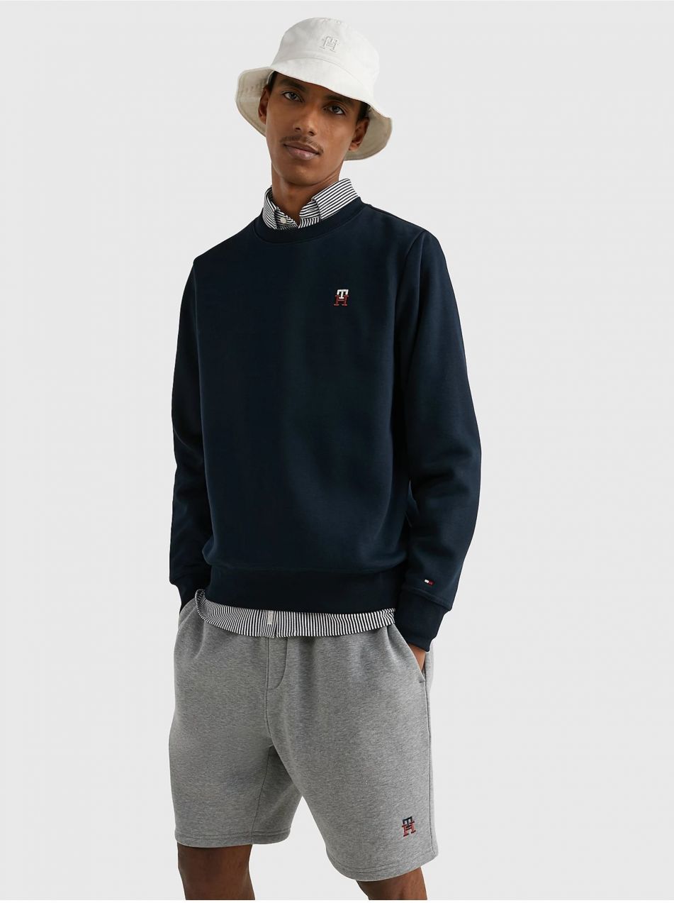 Mikiny bez kapuce pre mužov Tommy Hilfiger - tmavomodrá