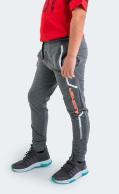 Slazenger Detlev unisex detské tepláky tmavosivé