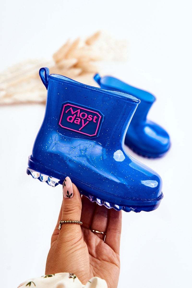 Children's brocade galoshes navy blue Rain