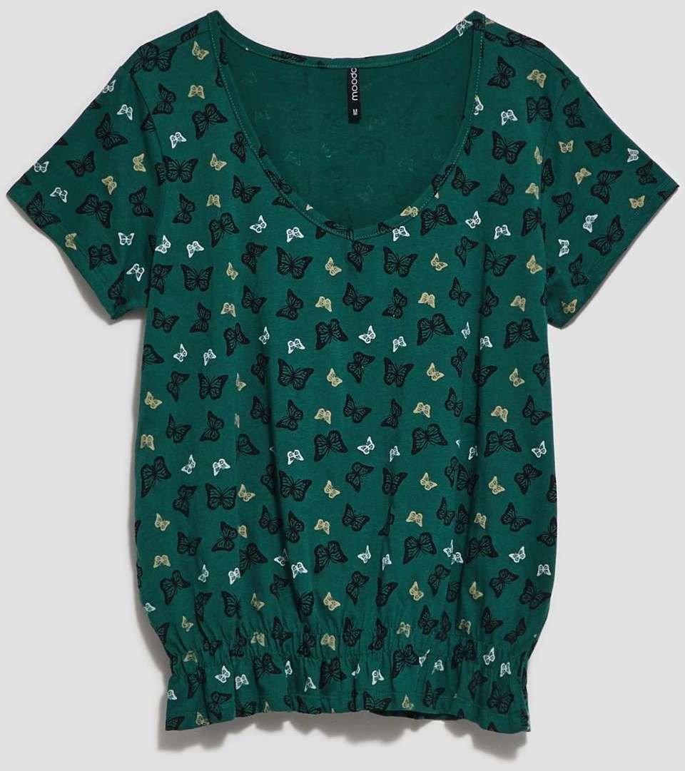 WOMEN'S T-SHIRT L-TS-4054 PALM LEAF