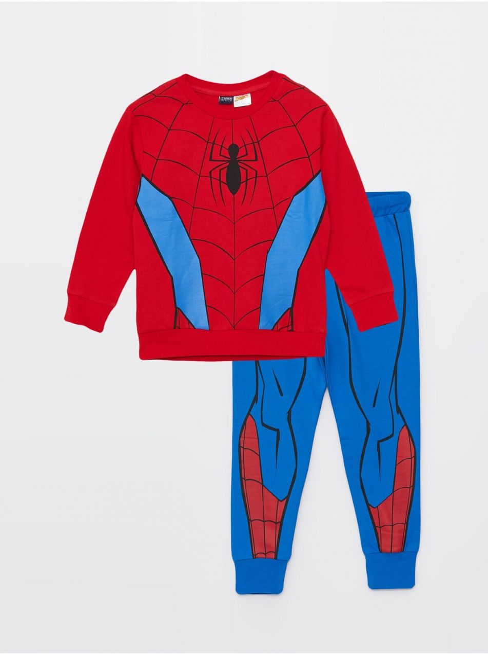 LC Waikiki Chlapčenská mikina s potlačou Spidermana a dlhými rukávmi & tepláky