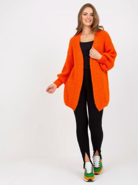 Orange fluffy oversized cardigan OCH BELLA