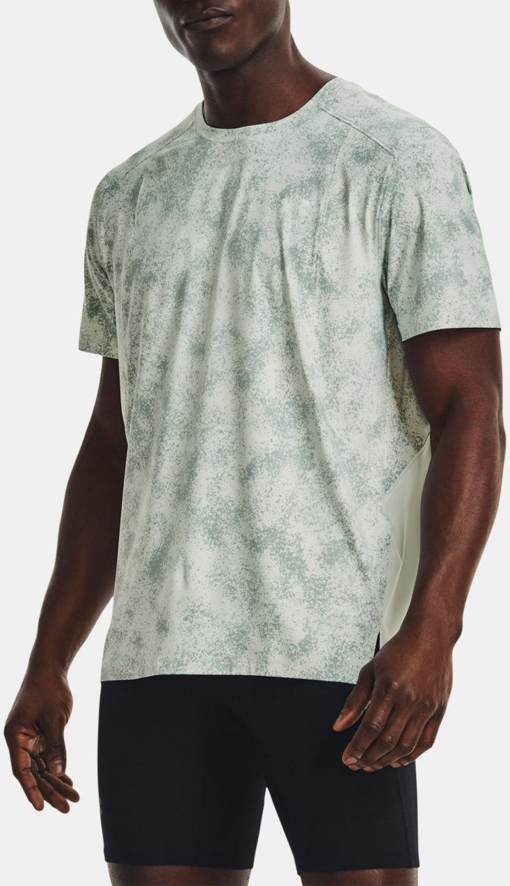 Svetlozelené pánske vzorované športové tričko Under Armour