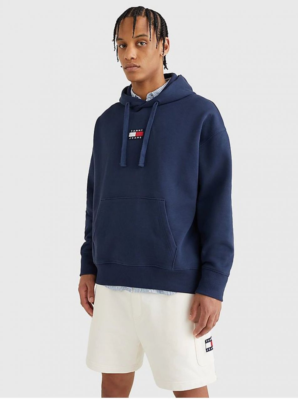 Tommy Hilfiger Jeans Mikina - Tommy Jeans TJM TOMMY BADGE HOODIE modrá