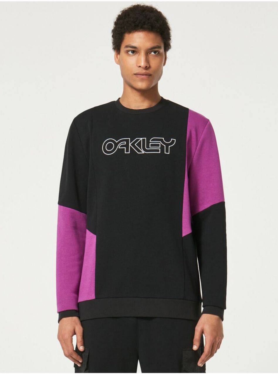 Mikiny bez kapuce pre mužov Oakley - čierna, fialová