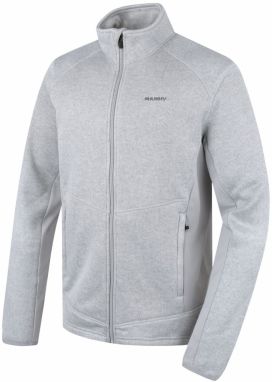 Men's fleece sweater with zipper HUSKY Alan M light grey