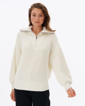 Sveter Rip Curl SEEKER 1/4 ZIP Bone