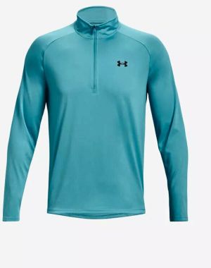 Men's T-Shirt Under Armour UA Tech 2.0 1/2 Zip-BLU XL