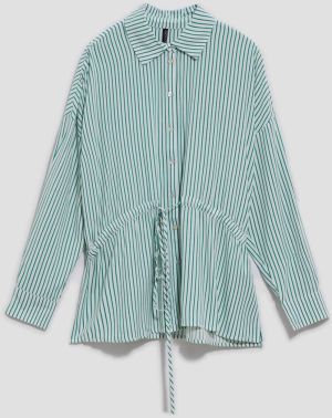 LADIES SHIRT L-KO-4014 BÍLÁ_ZELENÁ