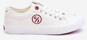 Womens Cross Jeans Fabric Sneakers LL2R4043 White