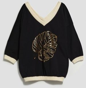 WOMEN'S SWEATSHIRT L-BL-4009 BLACK