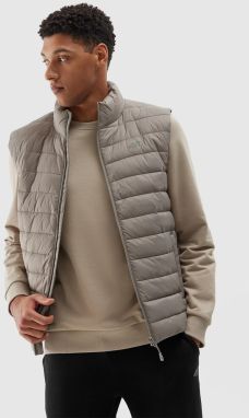 Men's down vest with recycled 4F filling - beige
