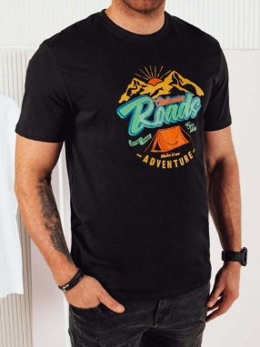 Men's black T-shirt with Dstreet print
