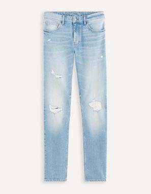 Svetlomodré pánske slim fit džínsy Celio Fostroy
