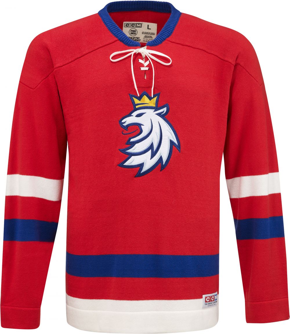 Men's sweater CCM FLAG VINTAGE SWEATER TEAM CZECH RED