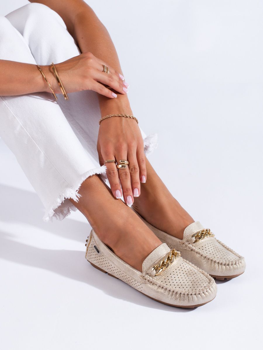Dámske mokasíny Shelvt Beige
