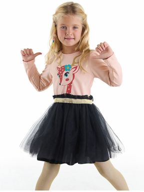 Denokids Roztomilé Dievčenské Šaty z Tylu s Motívom Gazely