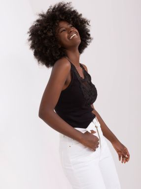 Black ribbed boho top from OCH BELLA