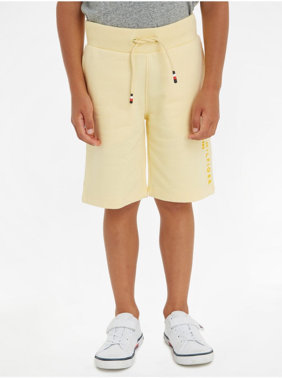 Svetlo žlté chlapčenské kraťasy Tommy Hilfiger