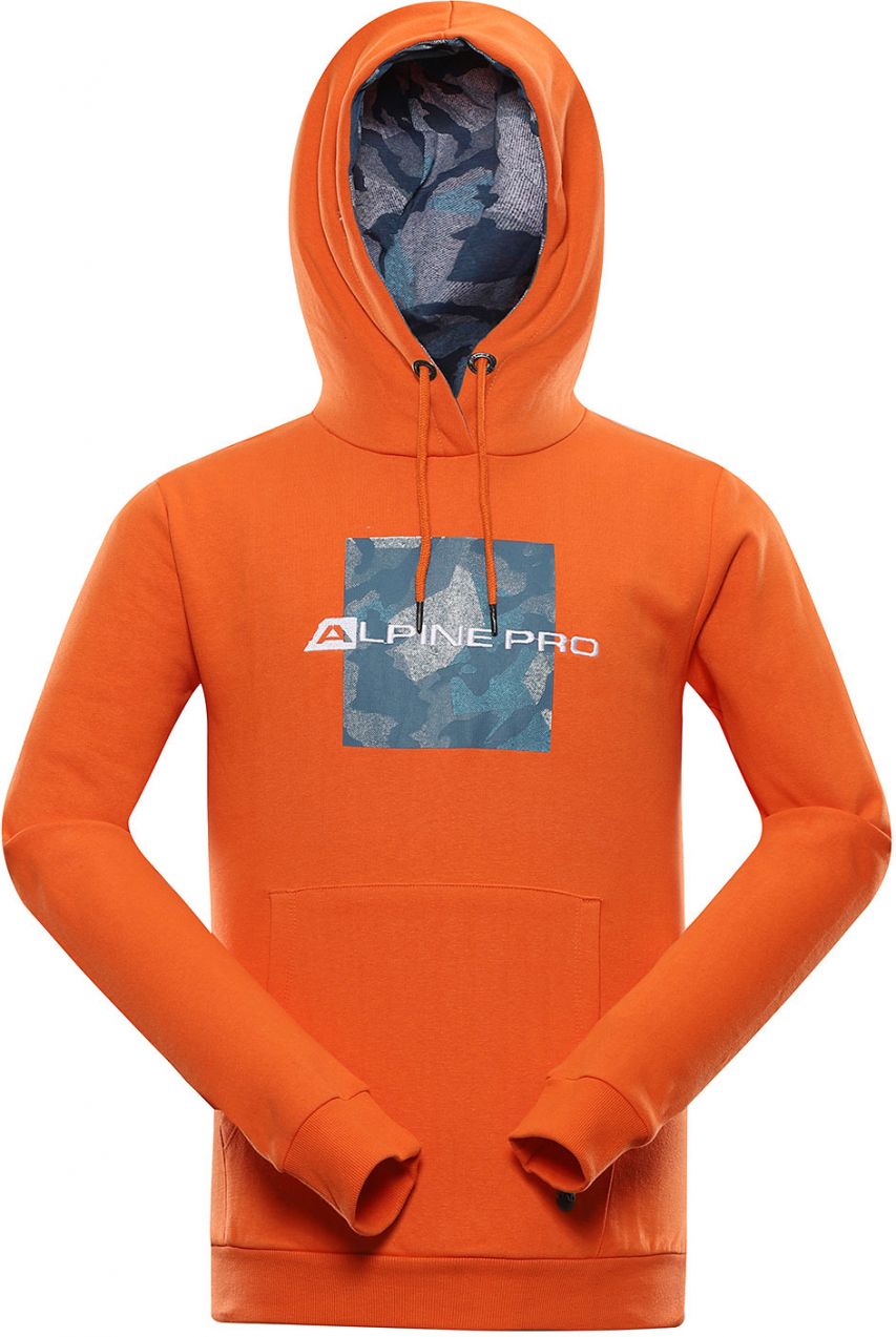 Pánska bavlnená mikina s kapucňou ALPINE PRO SEGIUS SPICY ORANGE PA varianta
