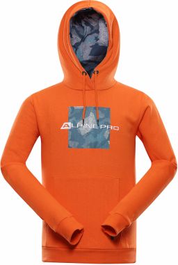 Pánska bavlnená mikina s kapucňou ALPINE PRO SEGIUS SPICY ORANGE PA varianta