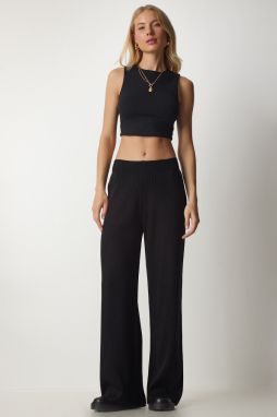 Happiness İstanbul Women's Black Corduroy Sweater Pants